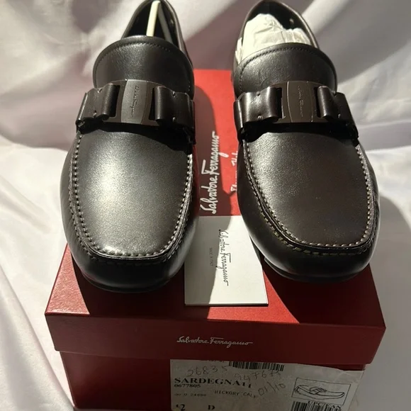 Salvatore Ferragamo Hickory Calf Shoes size 12 D